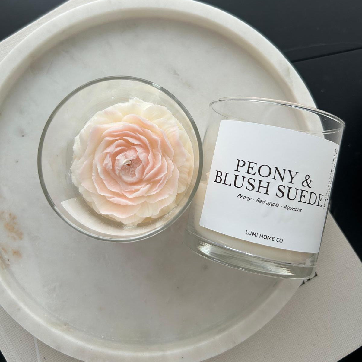 Peonie & Blush Suede
